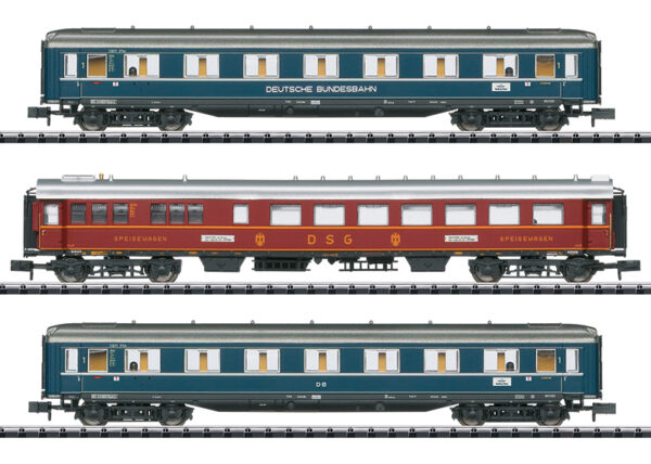 Minitrix 18259 <br>Schnellzugwagen-Set "F 41 Senator" | 18259