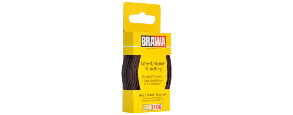 Brawa 3106 <br>Litze 0,14mm² 10m Ring dbr | 3106