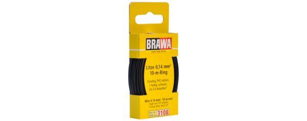 Brawa 3108 <br>Litze 0,14mm² 10m Ring sw | 3108