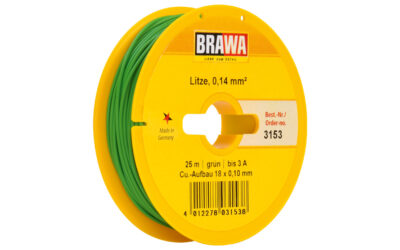 Brawa 3153 Schaltlitze 0,14mm² 25m gn