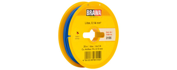 Brawa 3155 <br>Schaltlitze 0,14mm² 25m bl | 3155