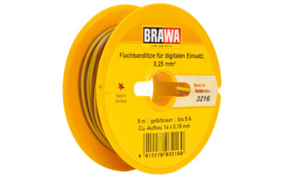 Brawa 3216 Doppellitze 0,25mm² 5m ge/br