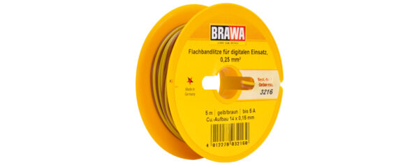 Brawa 3216 <br>Doppellitze 0,25mm² 5m ge/br | 3216