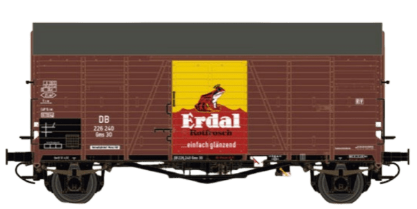 Brawa 47964 <br>H0 Gedeckter Güterwagen Gms30 "Erdal", DB, Ep. III | brawa 47964 h0 gedeckter guterwagen gms30 erdal db ep iii