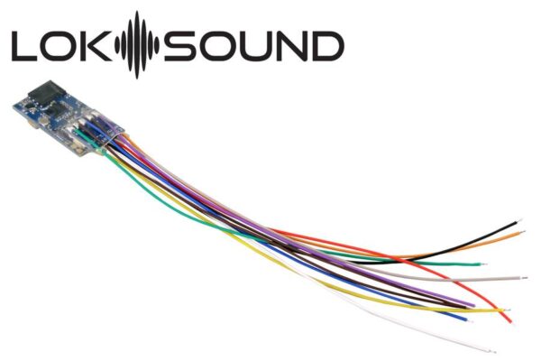 Esu 58813 <br>LokSound 5 micro DCC/MM/SX/M4 "Leerdecoder", Einzellitzen, mit Lautsprecher 11x15mm, Spurweite: N, TT, H0 | 58813