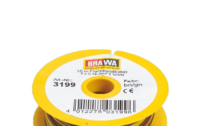 Brawa 32390 Doppellitze 0,14mm² 25m braun/gelb