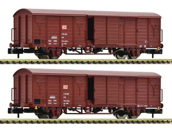 Fleischmann 826213 <br>2-tlg. Set: Gedeckte Güterwagen, DB AG | 826213