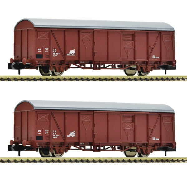 Fleischmann 831515 <br>2-tlg. Set: Gedeckte Güterwagen, DR | Fleischmann 831515