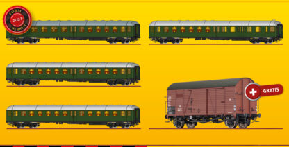 Brawa 45922 <br> PERSONENWAGEN YL DER DB, EPOCHE IV, CHROMOXIDGRÜN | 45922