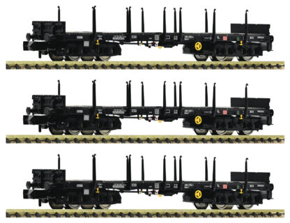 Fleischmann 826710 <br>3-tlg. Set: Flachwagen, DB AG | Fleischmann 826710