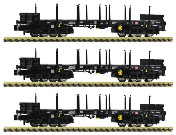 Fleischmann 826710 <br>3-tlg. Set: Flachwagen, DB AG | Fleischmann 826710