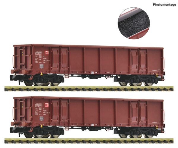 Fleischmann 830257 <br>2-tlg. Set: Offene Güterwagen, DB AG | Fleischmann 830257