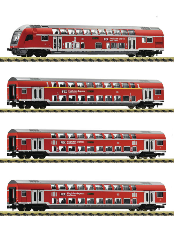 Fleischmann 881916 <br>4-tlg. Set: Doppelstockwagen „FEX“, DB AG | Fleischmann 881916