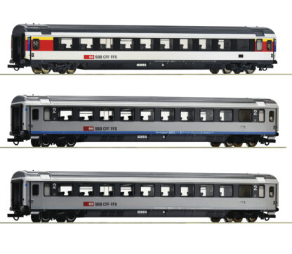 Roco 74022 <br>3-tlg. Set 2: EuroCity-Wagen EC 7, SBB | Roco 74022