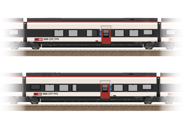 Trix 23281 <br>Ergänzungswagen-Set 1 zum RABe 501 Giruno SBB | 23281