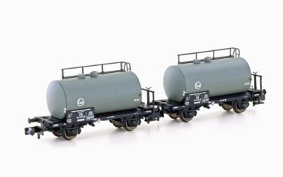 Hobbytrain H24801 2er Set Leichtbau-Kesselwagen „EVA“, DB, Ep. III