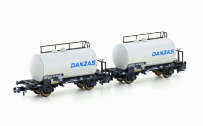 Hobbytrain H24834 2er Set Leichtbau-Kesselwagen „Danzas“, DB, Ep. IV