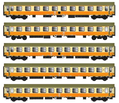 A.C.M.E. 55299 <br>DR Personenwagenset 5tlg. Ep.IV "Städte Express" | 55299